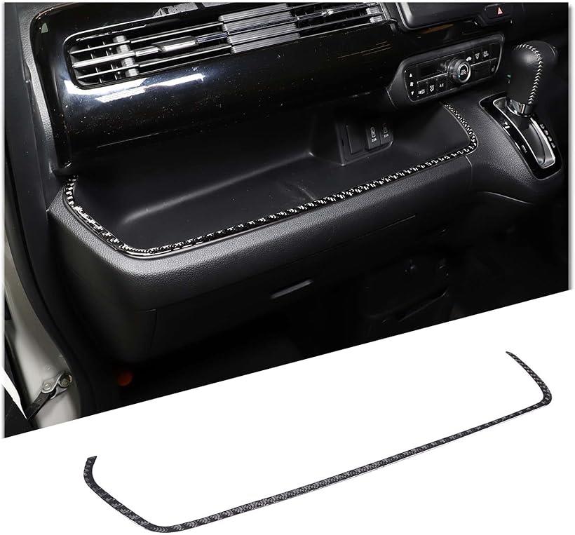 互換品 ホンダ N-BOX JF3 JF4 2017-2021に対応 車の副操縦士収納ボックス装飾トリム 助手席収納コンパートメントトリム ソフトカーボンファイバー製