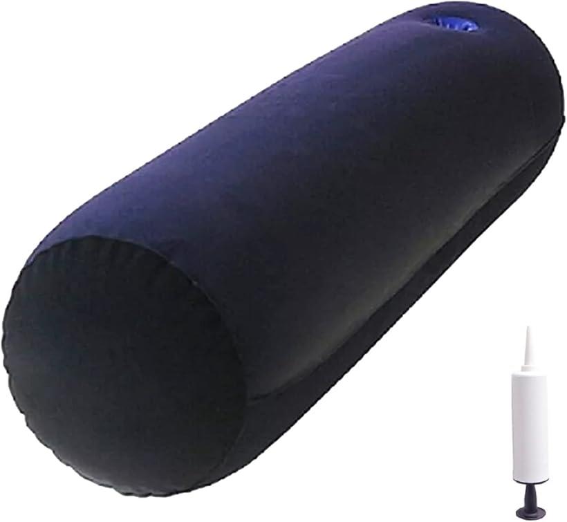 抱き枕 エアー抱き枕 円柱形 腰枕 エアクッション 空気入れ付き 22cmx86cm