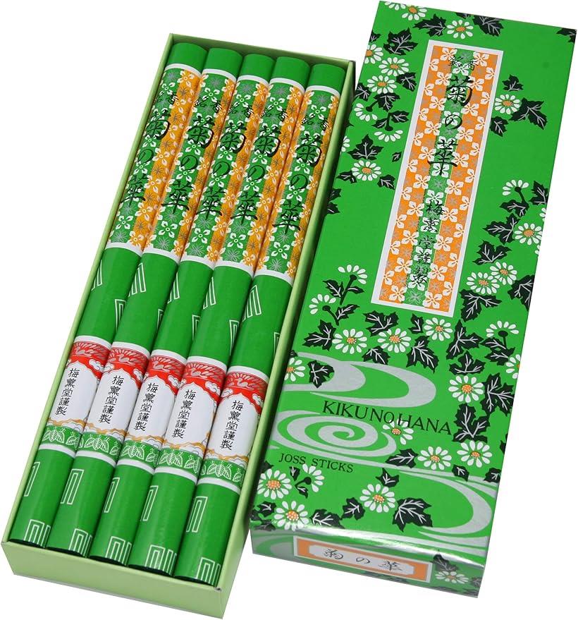 菊ノ華 長寸10束入 / 日本製 国産 淡路島 ばいくんどう 線香 お線香 御香 実用 墓参 お墓参り