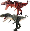 ティラノサウルス 赤 緑 2個セット リアル 恐竜 フィギュア ミニチュア