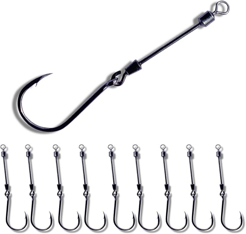 アシストフック シャフト ストレートスイベル ジギング ショアジギング ワインド ヒラメ マゴチ タチウオ 根魚 根掛かり軽減 10個セット
