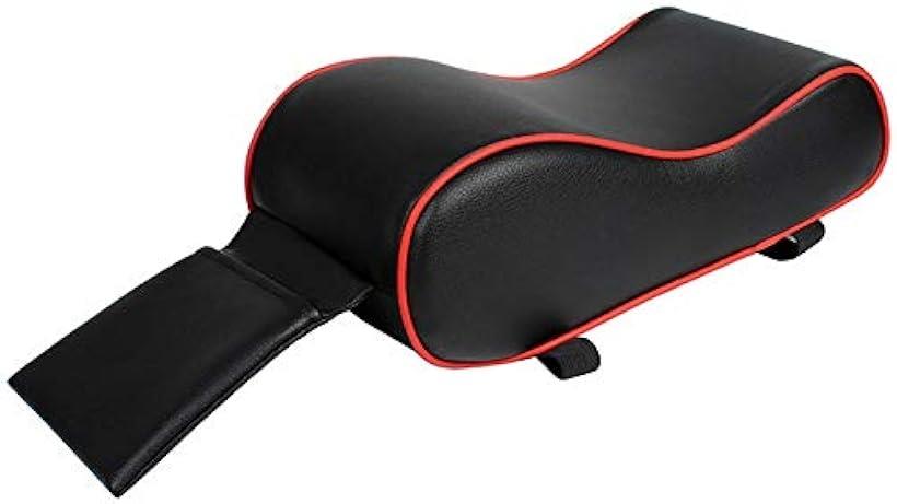 アームレスト クッション センターコンソール 肘置き 手置き アームレストパッド ポケット付き ブラック 黒