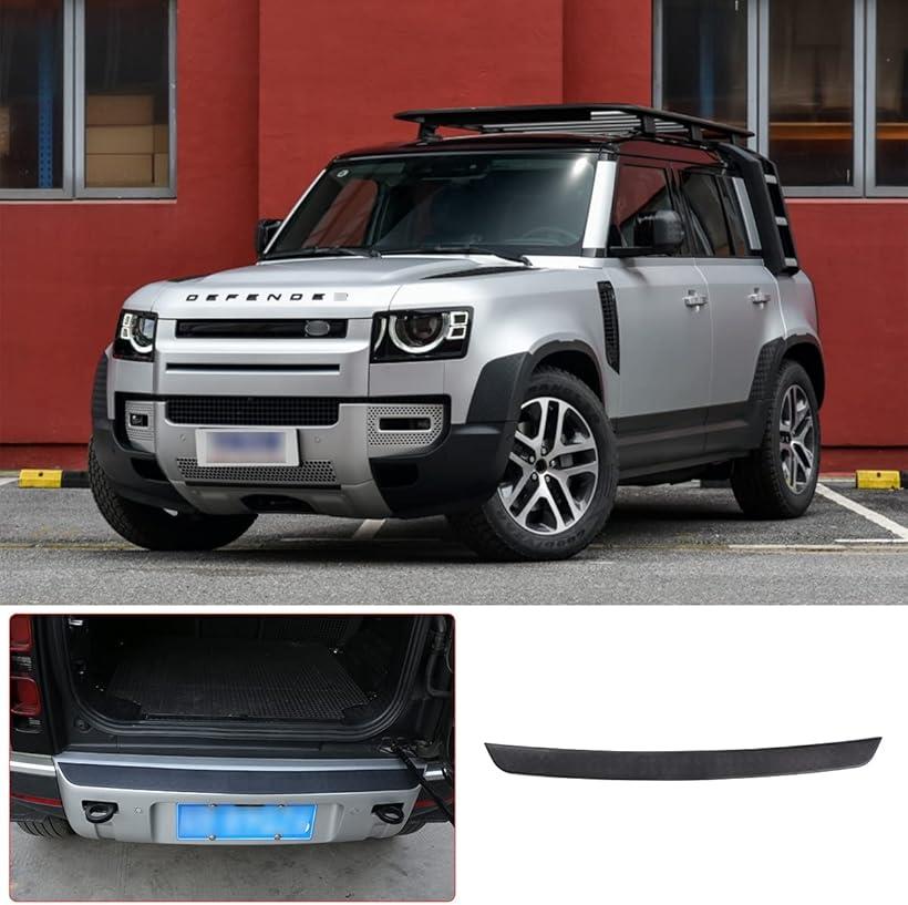 ランドローバーディフェンダー90 110 2020 2021に適用 車用リアバンパープロテクター ロアバンパープロテクターガード ABS 1点セット 黒