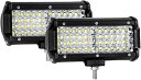 LEDワークライト LED作業灯 144W 2個セット 投光器 スポットライト 12v 24v ダンプ バックランプ フォグランプ