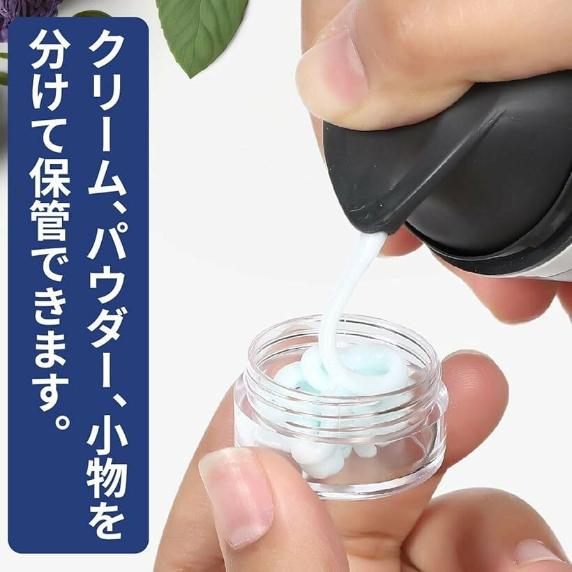【楽天ランキング1位入賞】100個セット5ml 小分け丸ケース アクセサリー収納 詰め替え容器 プラスチック 収納ケース 化粧品用小分け容器 クリームケース 小物用 ボックス クリア ネイルパーツ 小物整理 出張 旅行用品 携帯用 便利グッズ horiku-10156678 ホリック サンプル画像3