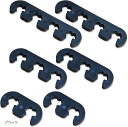 プラグコード セパレーター ワイヤーセパレーター 7mm - 8mm プラグコードホルダー ホースセパレーター まとめる クリップ クランプ(ブラック)