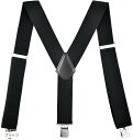 幅広サスペンダー Y型 幅5cm 3クリップ SP78(ブラック)