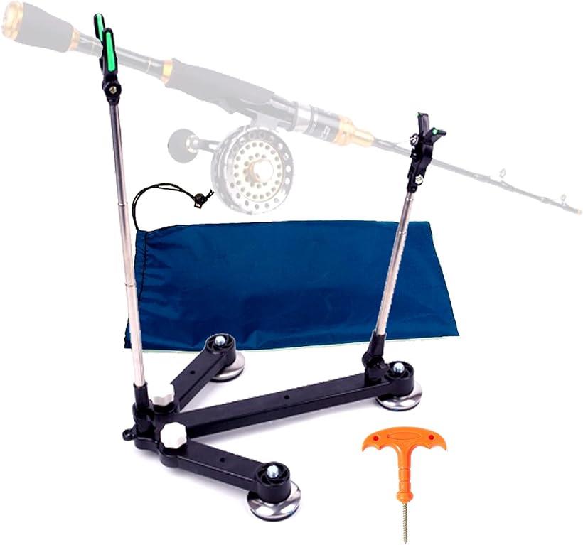 竿受け 竿掛け ロッドスタンド ロッドホルダー 釣竿スタンド ロッドブラケット 収納袋 固定ピン