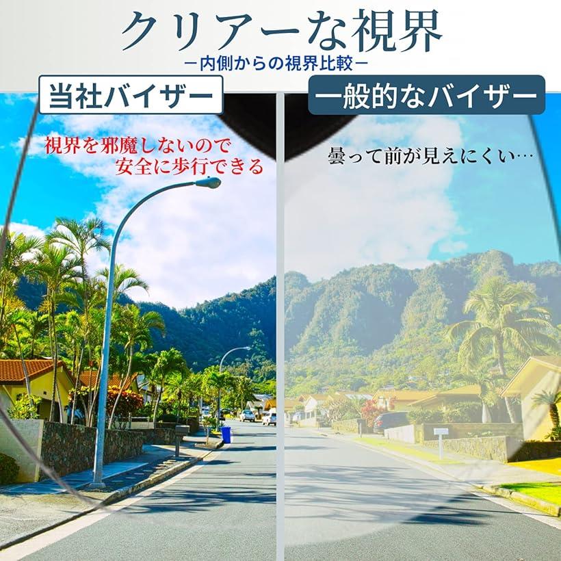 フィット感 レインバイザー しっかりした造り レインハット(ブラック, Free Size)