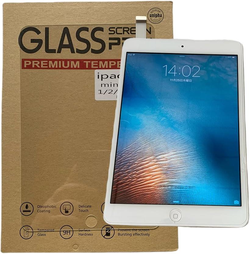iPad Mini / Mini2 Mini3 ガラスフィルム保護 飛散防止 気泡防止 撥水撥油 強靭9H ピタ貼りアイパッド ミニ123 専用保護フィルム (ipad mini1/2/3)