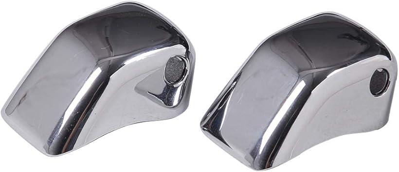 新型 フィアット 500 専用 2010～2022に適用 フロント ガラス ワッシャー ノズルカバー 2点セット シルバー