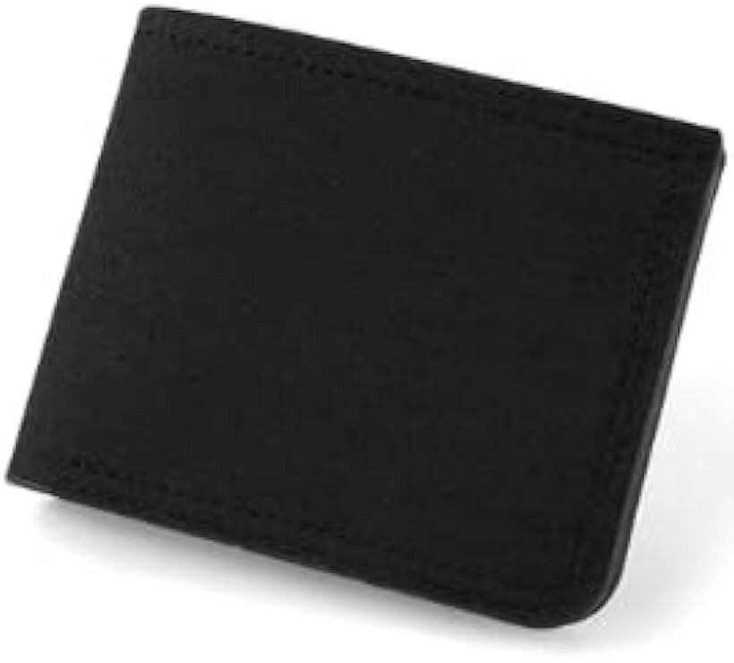 C, L, R, W - キャンバス財布 シンプル ショート ファッション ジッパーバックル 超薄型 ユニセックス財布 (ブラック)