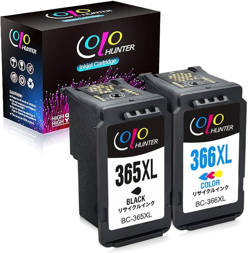 CANON - Canon キャノン用BC-365XL+BC-366XL ブラック+カラー 2個セット 365+366 大容量 残量表示付対応機種PIXUS TS3530 (ブラック)