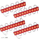 互換 24v トラック LED マーカー サイド ランプ 連結 タイヤ 灯 テープ 作業 ワークライト COB 高輝度 防水 汎用 赤(レッド, 40個)
