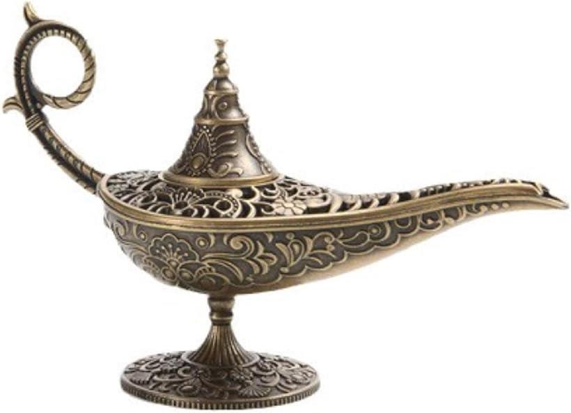 ミニチュアランプ アラジン魔法のランプ 合金 香炉 アロマセラピー インテリア雑貨 (ブロンズ, ミニチ..