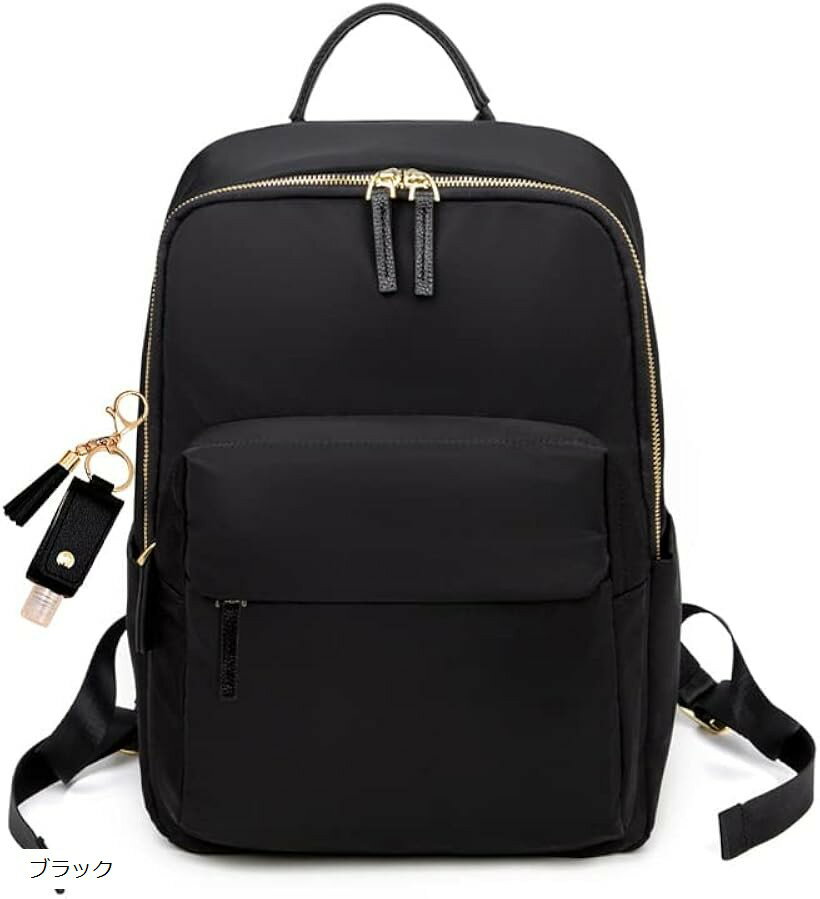 PCリュック PCバッグ レディース ビジネスリュック ビジネスバッグ PC収納 パソコンリュック (ブラック)