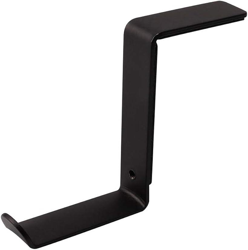 ヘッドホン掛け スタンド 金属 ヘッドホンフック テーブルの上 ヘッドホン収納 (マットブラック, 9x8x2)