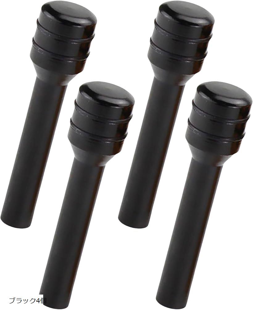 互換品 ドアロックピン スズキ ジムニー 汎用 ドアロックノブ 自動車 アルミ合金 軽自動車 軽トラ カスタム パーツ 交換 部品 4個 黒 (ブラック4個)