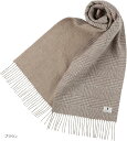 エレンシア カシミヤブレンド リバーシブル マフラー レディース メンズ UVカット98%以上 チェック 30x186cm 160g 全13色(ブラウン)