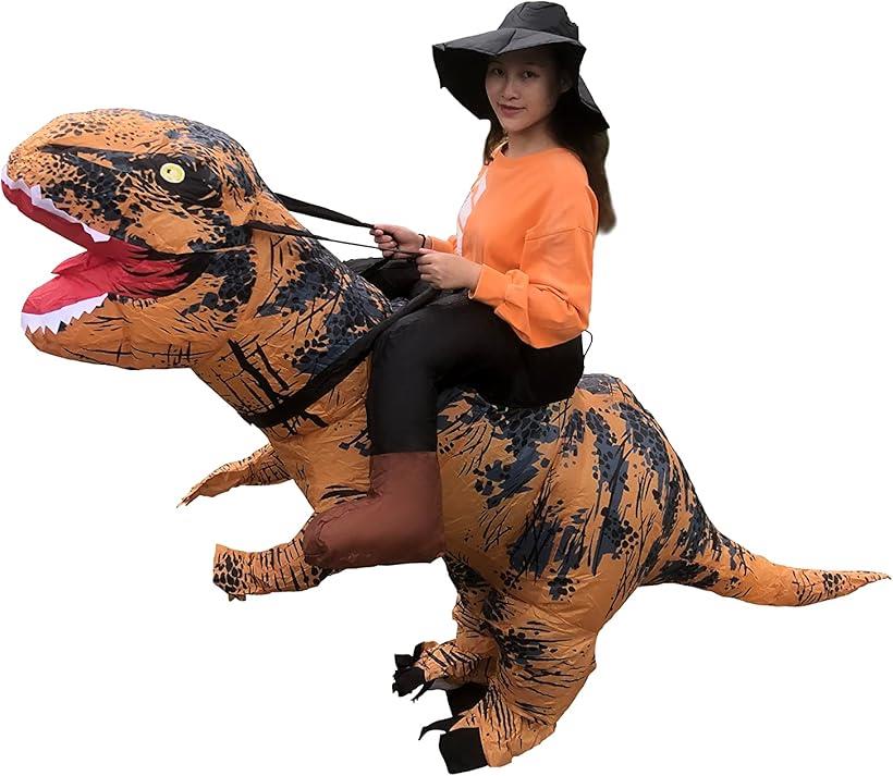 【楽天ランキング1位入賞】着ぐるみ コスチューム エアコスプレ 空気充填 恐竜 ティラノサウルス 150cm～185cm