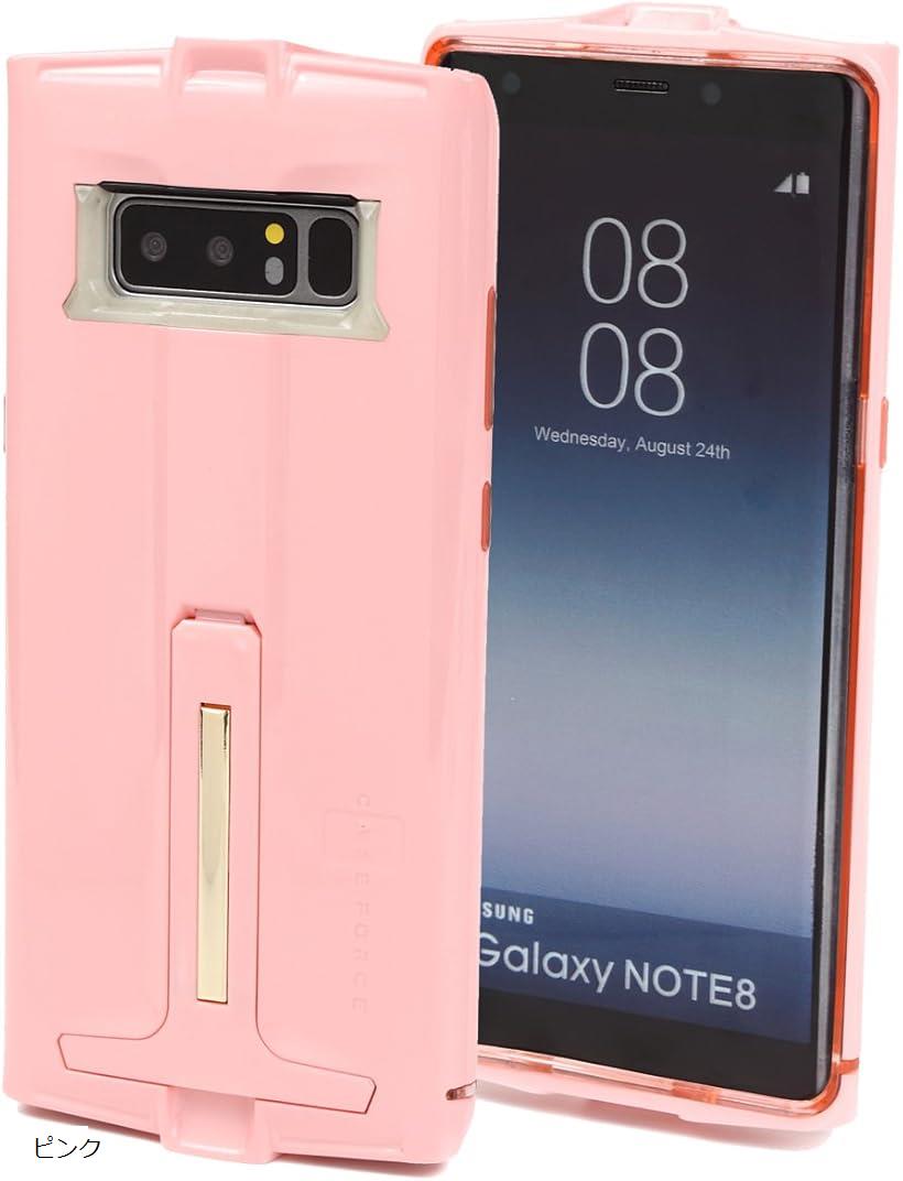 GADIELGalaxy Note8 ケース ギャラクシーノート8 耐衝撃 ワイヤレス充電対応 衝撃吸収 バンパー スタンド機能付 落下時の衝撃から守る カバー スマホケース 衝撃に強い Thrust ピンク Pink (ピンク)
