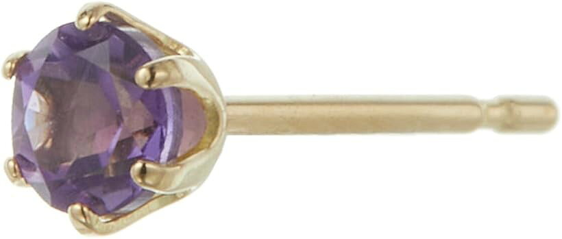 Piena ピエナ K18 18金 ゴールド 片耳用 1個売り 天然石 3mm 6本爪 ワンストーン ...