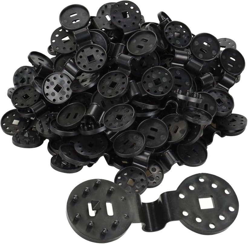 【楽天ランキング1位入賞】AINetJP Premium ネット固定クリップ 挟むだけ 紐通し 防虫ネット 日よけシート 園芸 大容量 100個セット(ブラック, 100mmx38mm)