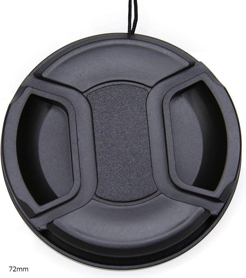 カメラ フロント レンズキャップ 各メーカー対応 汎用 前キャップ(ブラック, 72mm)
