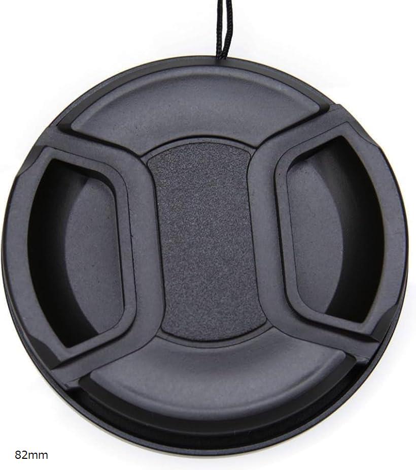互換品カメラ フロント レンズキャップ 各メーカー対応 汎用 前キャップ(ブラック, 82mm)