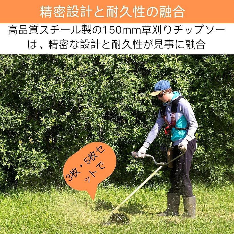 草刈り機の刃 チップソー 草刈り機用交換チップソー 枝や竹 替え刃 150mm 刃数40p ...