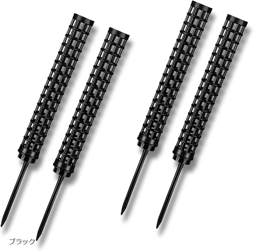 モスポール 観葉植物 支柱 4本セット プラスチック (ブラック)