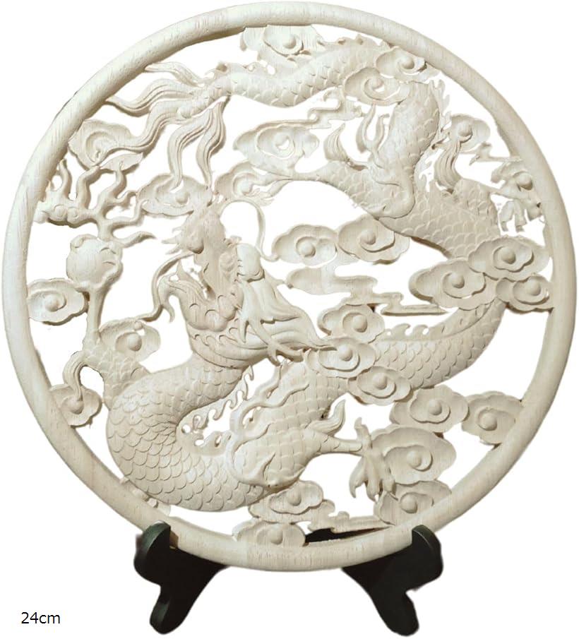龍 竜 ドラゴン 縁起物 魔除け レリーフ 木製 幸運 開運 風水 木彫り インテリア オブジェ オーナメン..