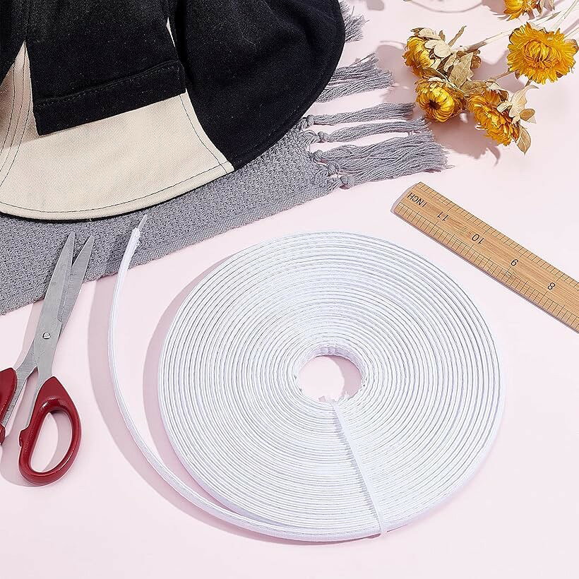 ボーンテープ エコクラフト プラスチックワイヤーのテープ 芯材 形状保持テープ コルセット衣装制作用に 帽子や衣装の縁などに 手芸材料 ビスチェ ドレス 形状保持用に 幅11mmx長さ10m (白) horiku-10165765 ホリック サンプル画像2