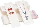 アクセサリー 台紙 ピアス イヤリング ネックレス用 100枚 OPP袋付き 販売用 ジュエリー用 ハンドメイド 商品ディスプレー クラフト紙 ジュエリー収納用...