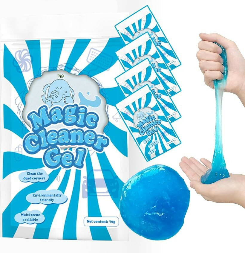 掃除スライム ジェルクリーナー キーボード 車 隙間のゴミとホコリ取り 70gx5