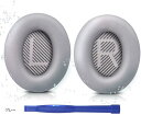 互換品イヤーパッド 交換用 対応 Bose QuietComfort 35/35ii QC35/QC35ii ヘッドホンパッド 遮音性 ソフトレザー 高密度フォーム 耐久性グレー(グレー)