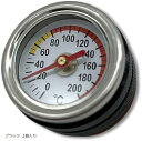 互換品 バイク オートバイ 油温計 オイルテンプメーター 汎用 黒(ブラック, 1個入り)