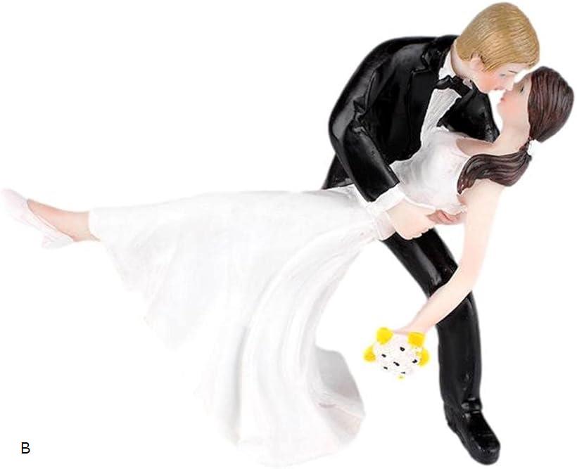 ウェディング ケーキ トッパー かわいい ロマンチック おもしろ デコレーション 飾り 装飾 (B)