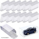 ミニカー ケース クリア 収納 保管ケース 120個 クリアケース コレクション 展示 ディスプレイ 41x43x82mm(透明, 41x43x82mm)
