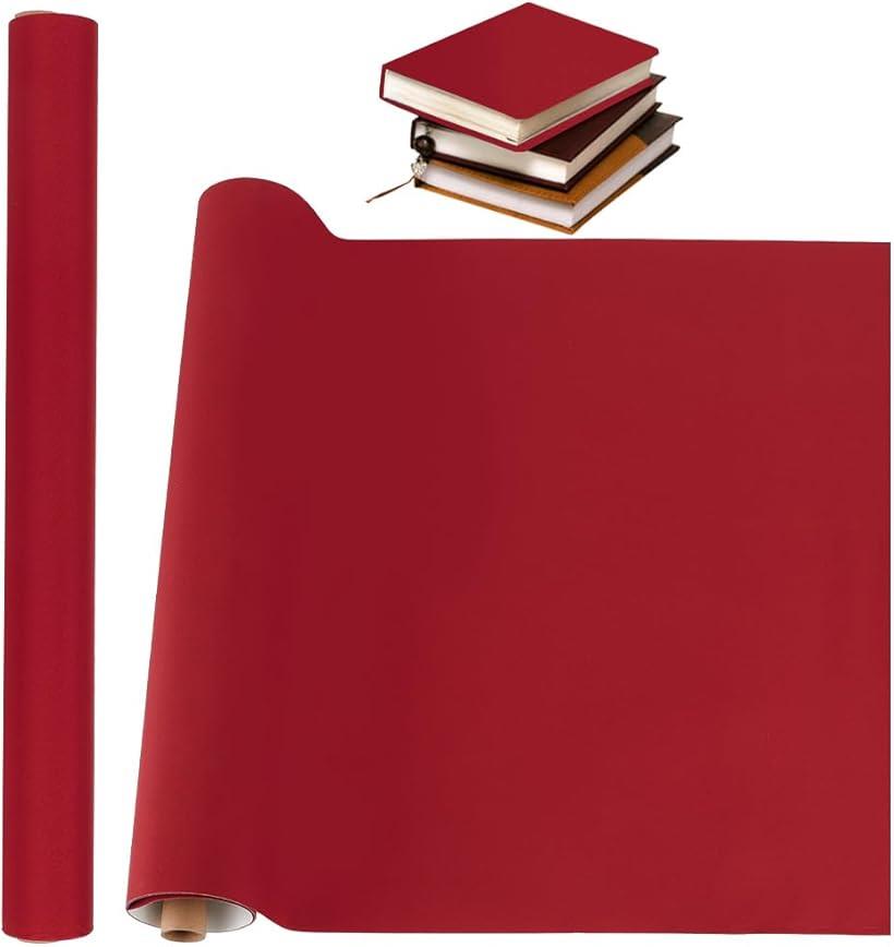 120CM ブックカバー 表紙 製本カバー 幅43cm シルク生地 裏紙 ペーパーカバー 製本表紙 手帳カバー 軽量 耐久性 製本用 ボックス作り 補修 赤