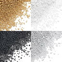 200g ガラスビーズ 穴無し レジン デコパーツ レジン封入 小さな 光沢 丸玉 ネイルアートパーツ パール アートパーツビーズ 4色 ハンドメイド アクセサ...