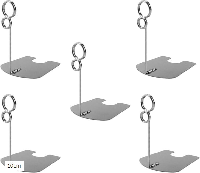ポップスタンド リングスタンド プライスカード 5個セット シルバー 10cm (シルバー)