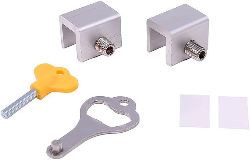 窓ロック サッシ ストッパー2個セット工具付属 補助鍵 防犯 子供 高齢者 対策