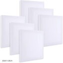 キャンバス キャンバスボード ミニキャンバス 正方形 画材 絵画 水彩画 油絵 10cmx10cm 6個 セット(白, 10cmx10cm)