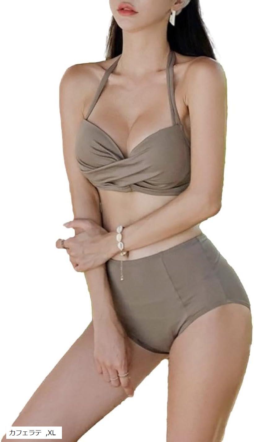 水着 レディース ビキニ ビキニセット セパレート 2点セット スイムウエア スイムドレス カシュクール ホルターネック ストラップ ハイ..