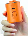NANO PUMP 1 電動エアーポンプ 空気入れ 超軽量70g 強力180L/分 USB充電式 空気抜き 浮き輪 プール ボート ベッド マットレス(オレンジ)(4)