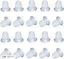 ピアス キャッチ シリコン 落ちない 透明 クリア 4mm 20個 10ペア(クリア, 4mm)