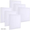 キャンバス キャンバスボード ミニキャンバス 正方形 画材 絵画 水彩画 油絵 35cmx35cm 6個 セット(白, 35cmx35cm)