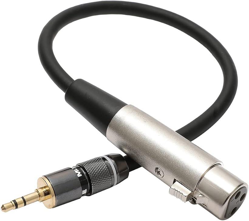 互換品変換ケーブル 34.5cm モノラルフォン 3.5mm オス ＞ XLR メス オーディオ変換ケーブル XLR変換ケ..