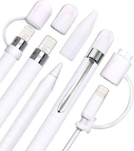 apple pencil 専用 キャップ クリップ 第1.第2世代対応 カバー Ipad ペン 5点セット(ホワイト) apple pencil 専用 キャップ クリップ 第1.第2世代対応 カバー Ipad ペン 5点セット(ホワイト)